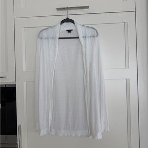 Theory Elegant White Women's Linen blend Cardigan